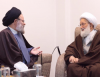 دیدار آیت الله حسینی قزوینی با شیخ عیسی قاسم